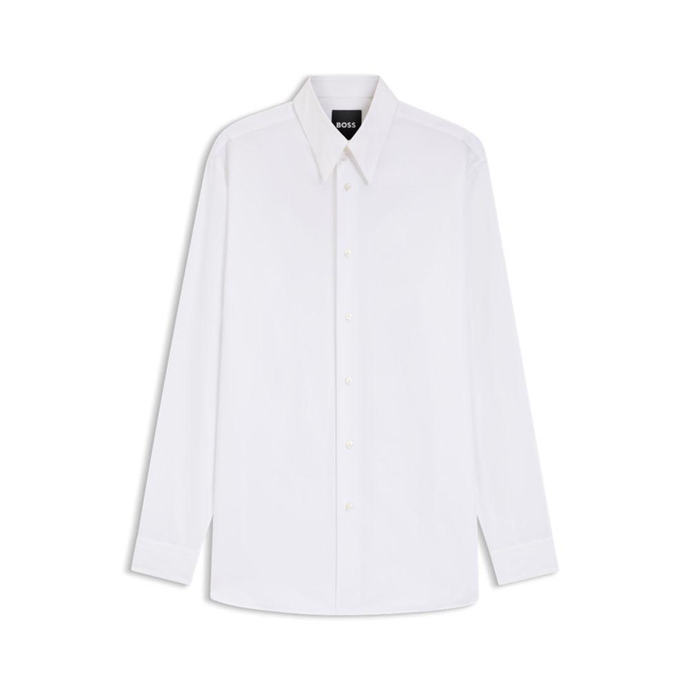Camicia slim-fit in cotone strutturato di produzione italiana. image 2