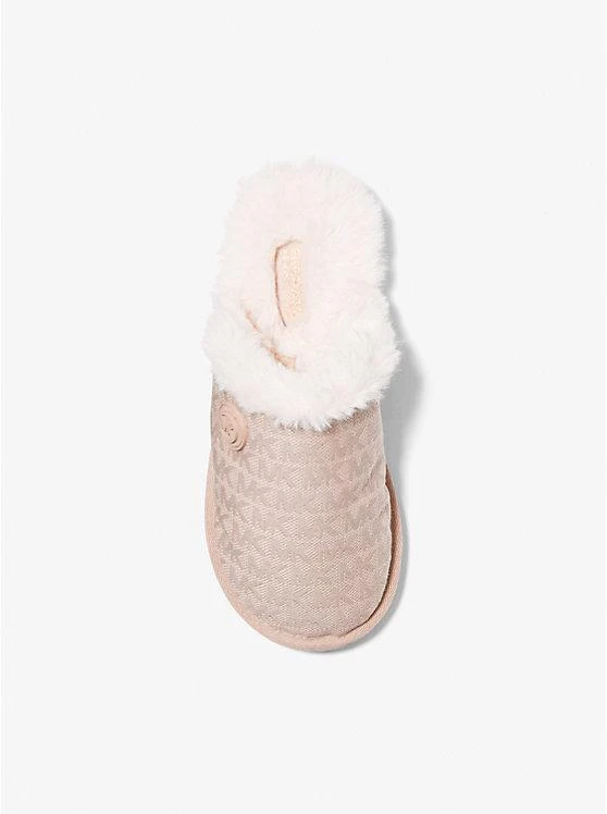 商品Michael Kors|Janis Faux Fur-Lined Logo Jacquard Slipper,价格¥217,第3张图片详细描述