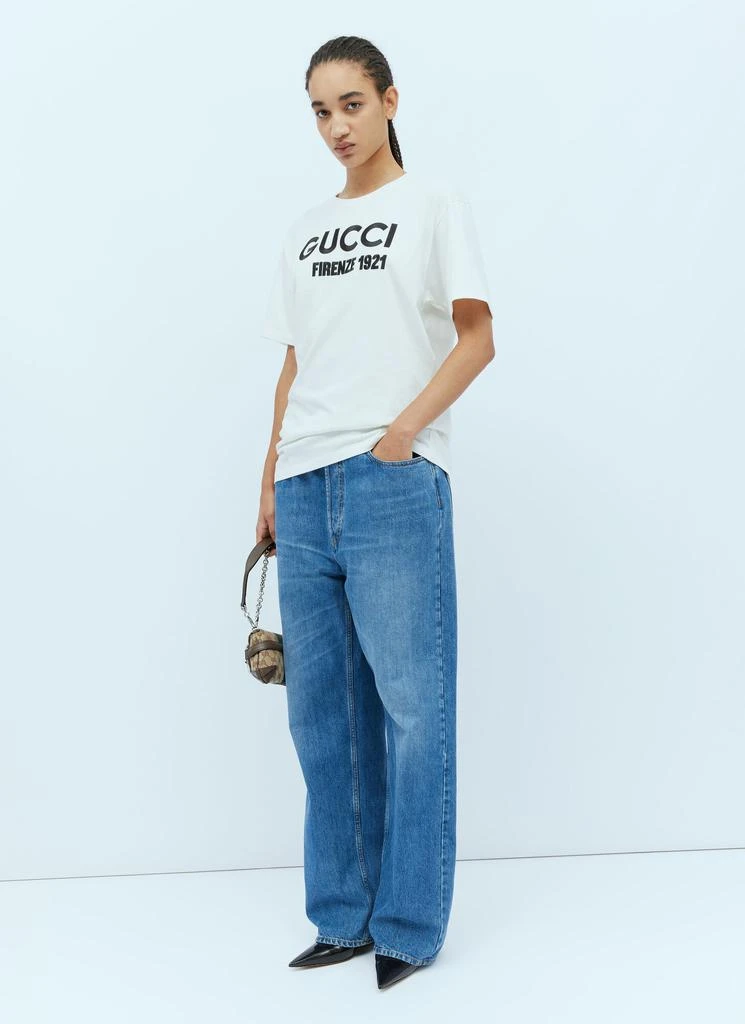商品Gucci|Logo Embroidery T-Shirt,价格¥3777,第3张图片详细描述