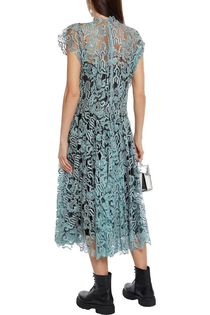 商品Valentino|Gathered metallic guipure lace midi dress,价格¥17841,第1张图片