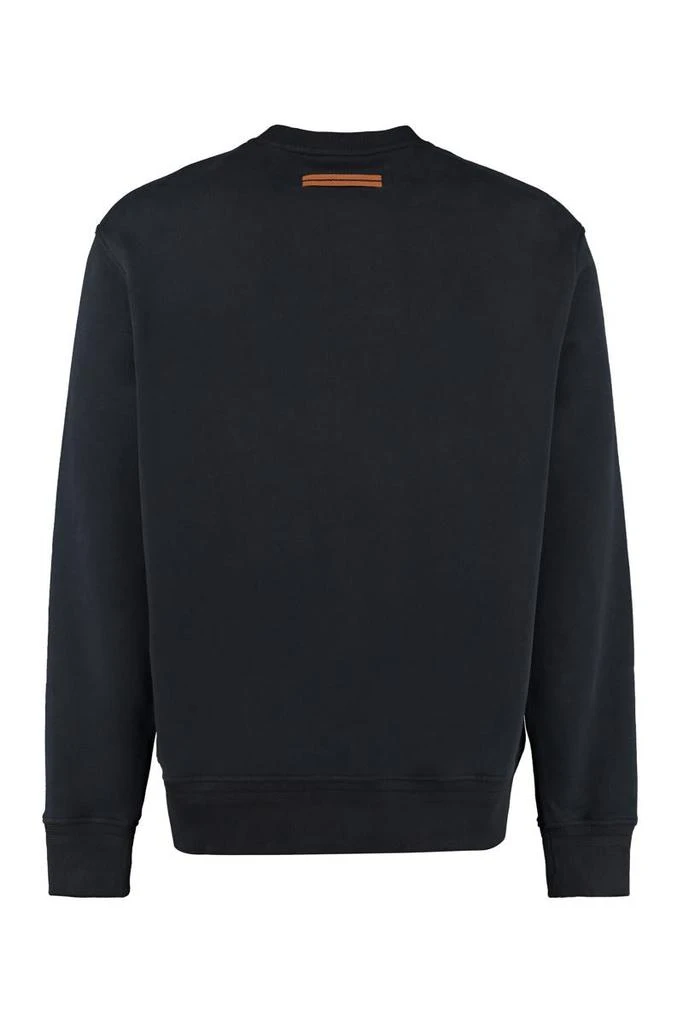 商品Zegna|ZEGNA LOGO DETAIL COTTON SWEATSHIRT,价格¥3271,第2张图片详细描述