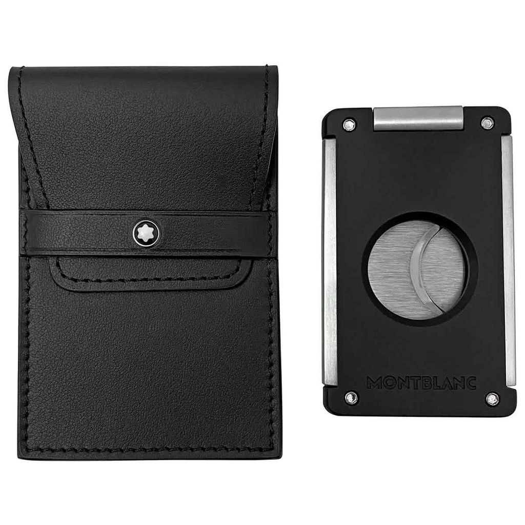 商品MontBlanc|Montblanc Double-blade Guillotine Cigar Cutter With Leather Pouch,价格¥1879,第3张图片详细描述