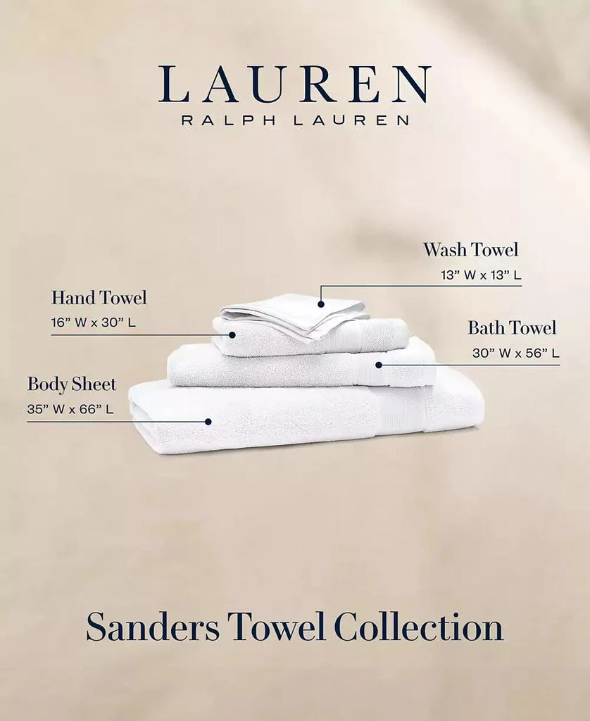 商品Ralph Lauren|Sanders Solid Antimicrobial Cotton Bath Towel, 30" x 56",价格¥75,第3张图片详细描述