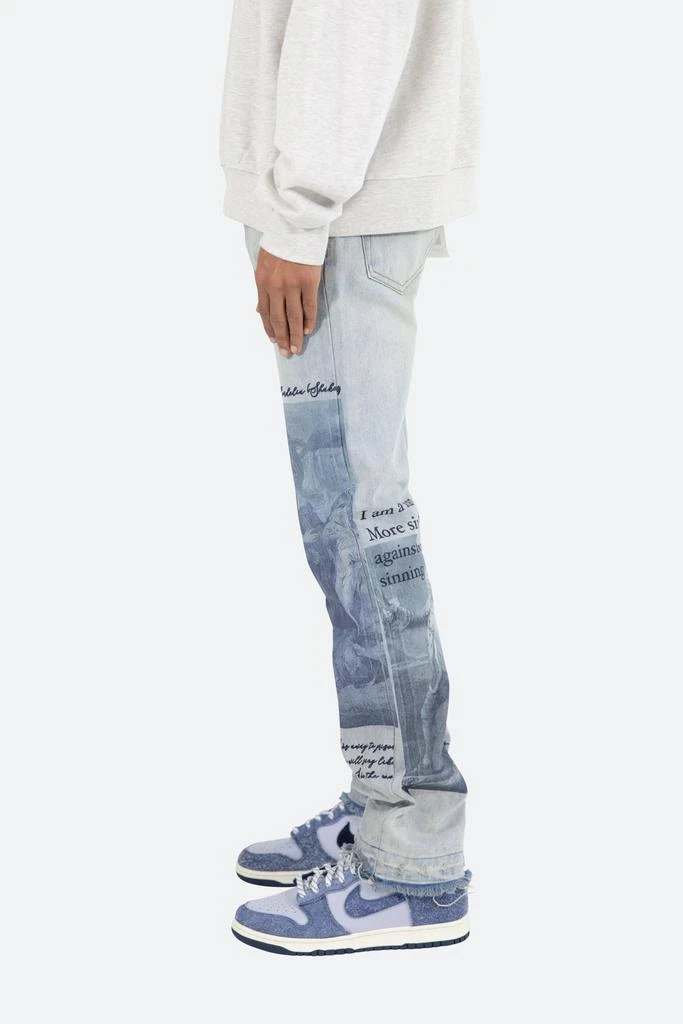 商品MNML|男式 D243 直筒牛仔裤 蓝色,价格¥383,第3张图片详细描述