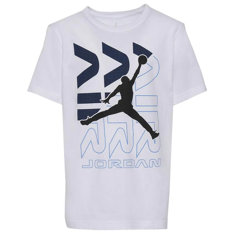 商品Jordan|Jordan Air Jordan 13 Vert Stack T-Shirt - Boys' Grade School,价格¥105,第1张图片