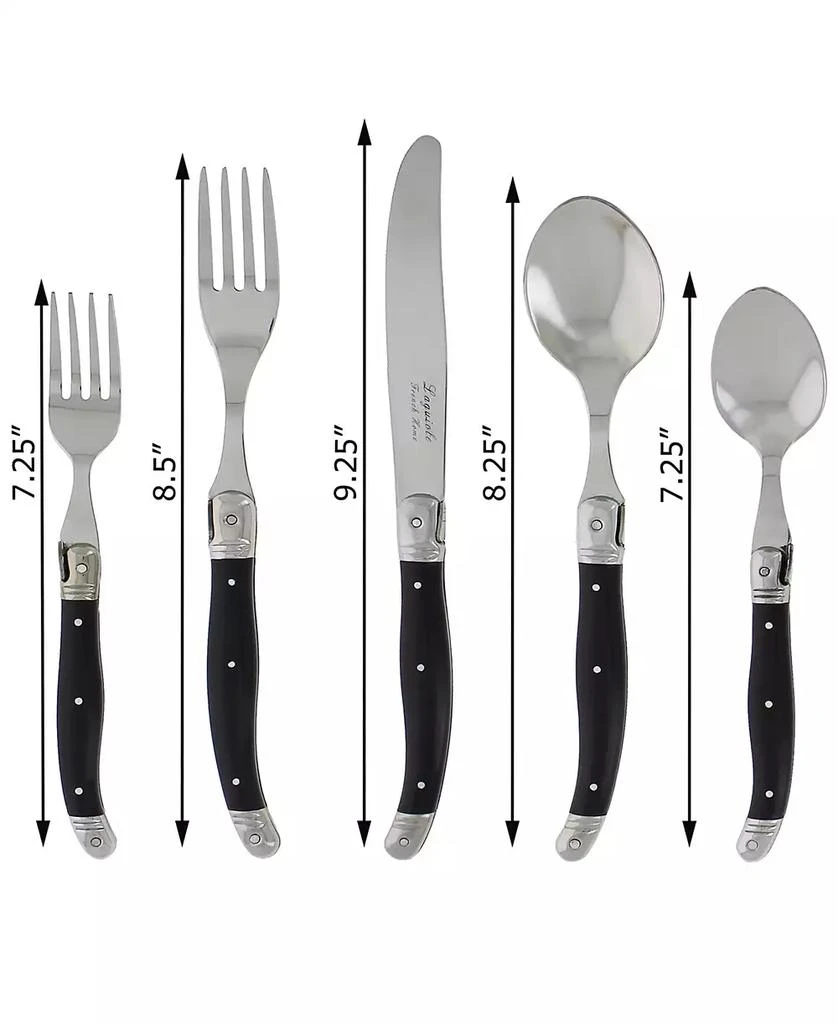商品French Home|Laguiole 20 Piece Stainless Steel Flatware Set, Service for 4,价格¥760,第3张图片详细描述