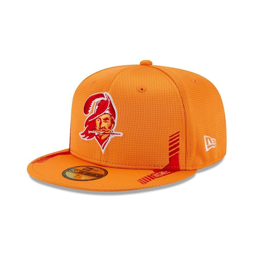 商品New Era|Men's Orange Tampa Bay Buccaneers 2021 NFL Sideline Home Historic Logo 59FIFTY Fitted Hat,价格¥297,第1张图片