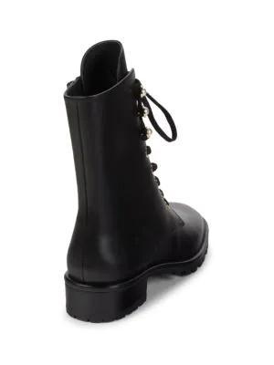 商品Stuart Weitzman|Laine Leather Combat Boots,价格¥2504,第5张图片详细描述