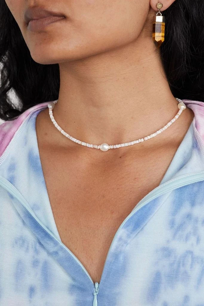 商品SANT' ANGELO|Sterling silver, shell and pearl necklace,价格¥360,第2张图片详细描述