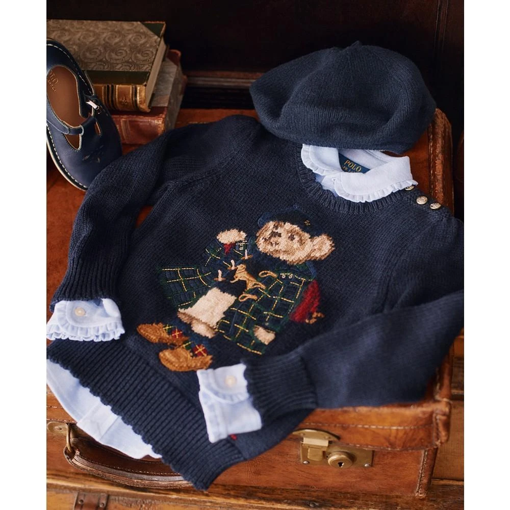 商品Ralph Lauren|Toddler and Little Girls Polo Bear Cotton Sweater,价格¥530,第3张图片详细描述