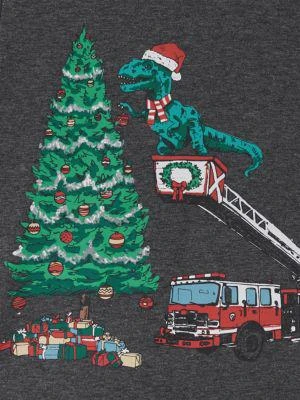 商品Andy & Evan|Little Boy's & Boys' Dino & Firetruck Sweater & Joggers Set,价格¥121,第5张图片详细描述