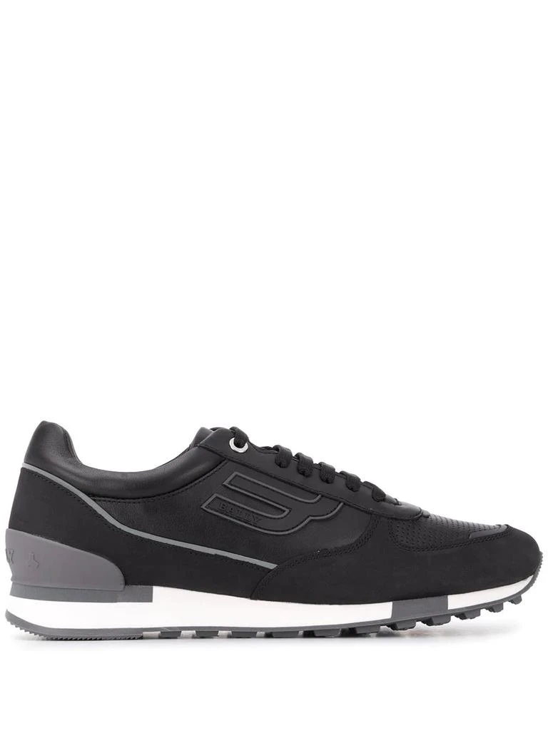 商品Bally|NEW Bally Glendon Men's 6231007 Black Leather Sneakers,价格¥2063,第1张图片