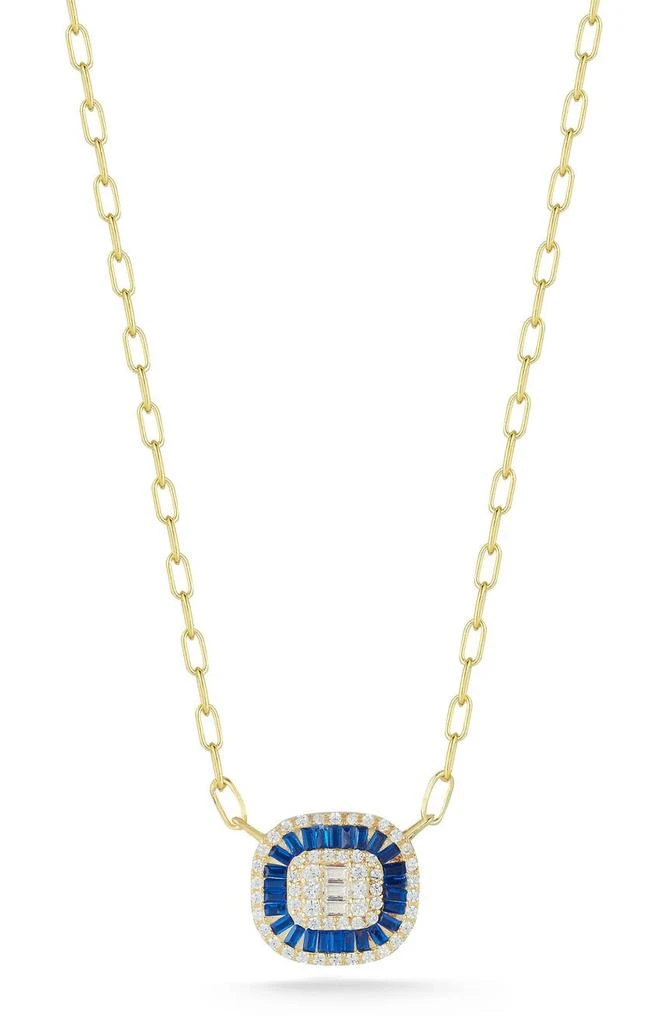 商品Sphera Milano|14K Gold Vermeil Pave CZ Cushion Pendant Necklace,价格¥413,第1张图片