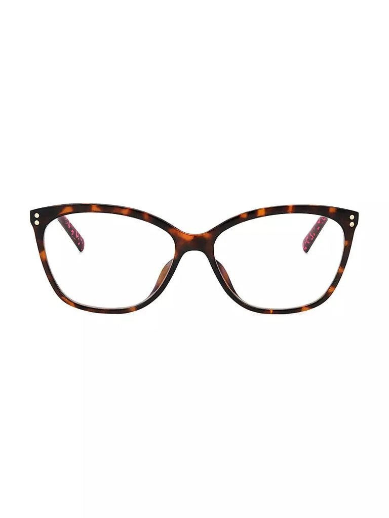 商品Kate Spade|Milena 55MM Blue Block Cat Eye Glasses,价格¥502,第1张图片