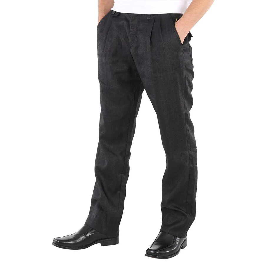 商品Burberry|Men's Black Zip-detailed Trousers,价格¥1228,第3张图片详细描述