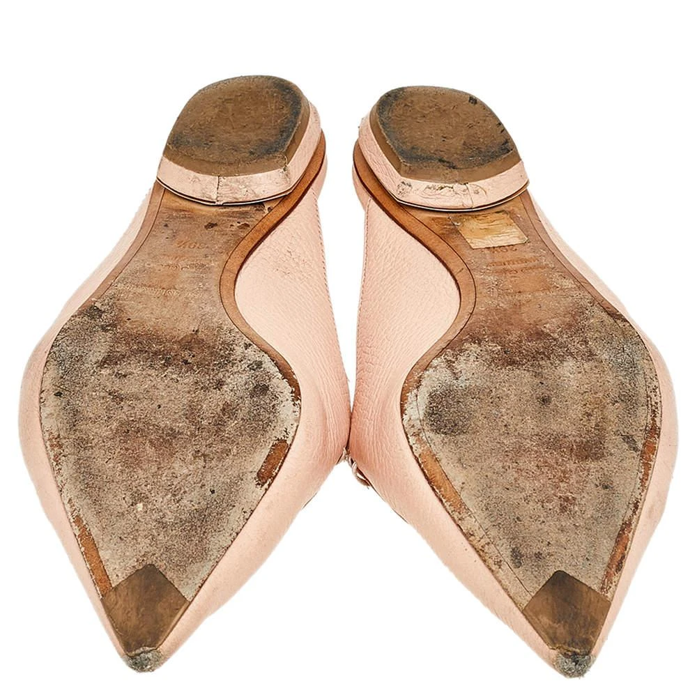 Nicholas Kirkwood Cream Leather Pointed Toe Beya Flat Mule Sandals Size 39.5 商品