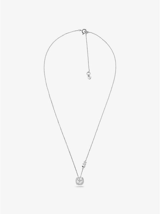 商品Michael Kors|Sterling Silver Pavé Halo Necklace,价格¥1123,第4张图片详细描述