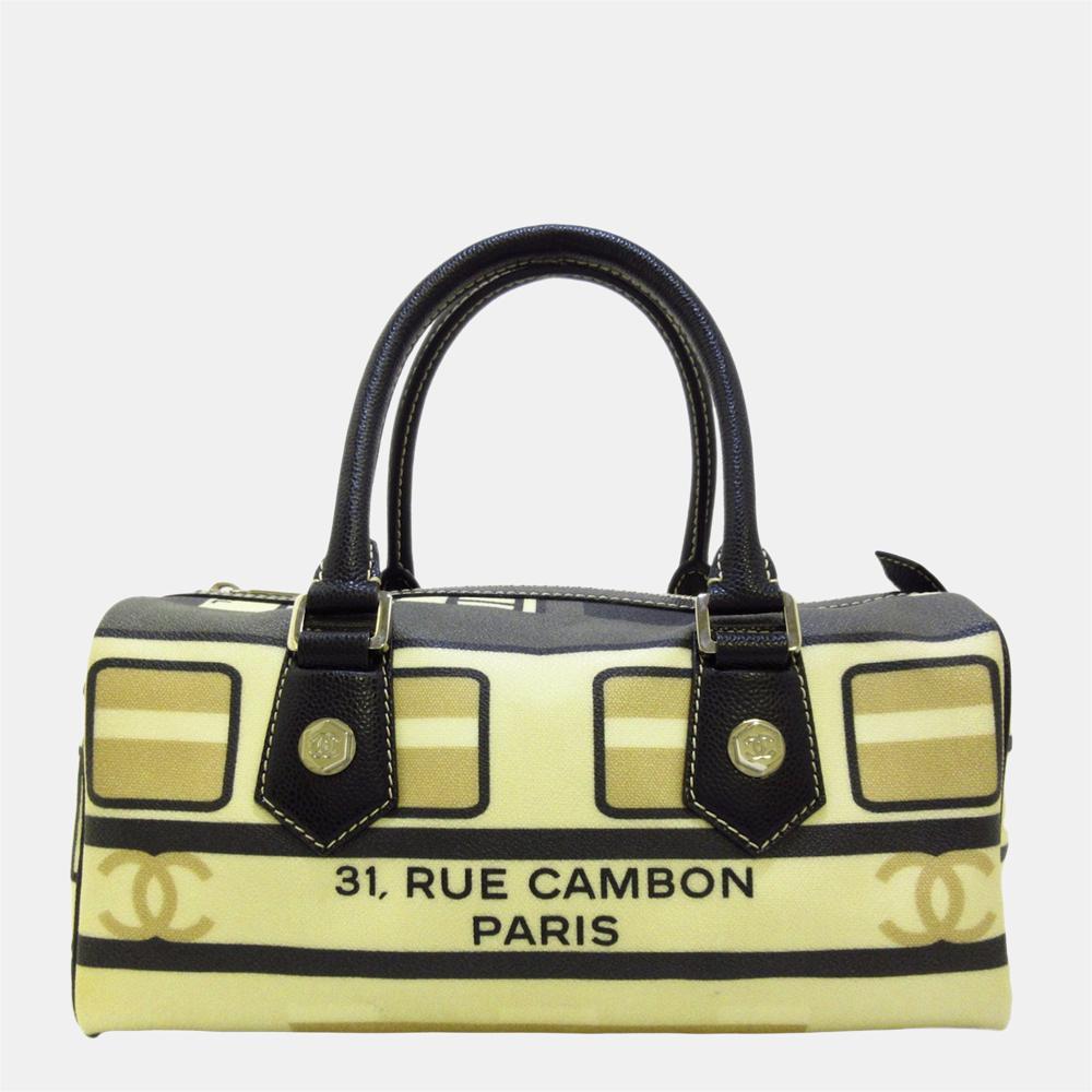 商品[二手商品] Chanel|Chanel Yellow Le Train Boston Bag,价格¥7413,第1张图片