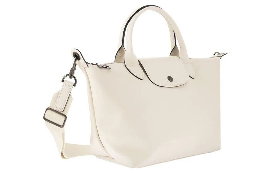 商品[国内直发] Longchamp|珑骧 Le Pliage Xtra 25 按扣拉链开合 牛皮 饺子包单肩手提包 小号 女款 白色,价格¥4366,第3张图片详细描述