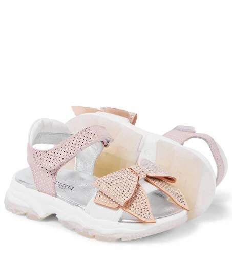 Bow-embellished leather sandals 商品