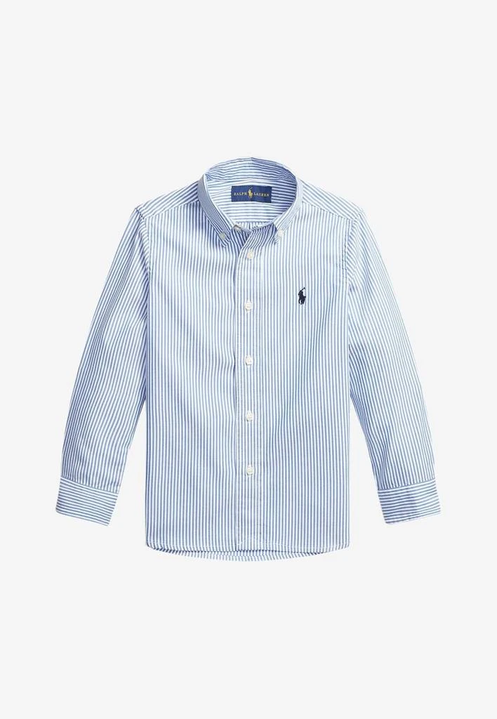 商品Ralph Lauren|Boys Striped Long-Sleeved Shirt,价格¥609,第1张图片
