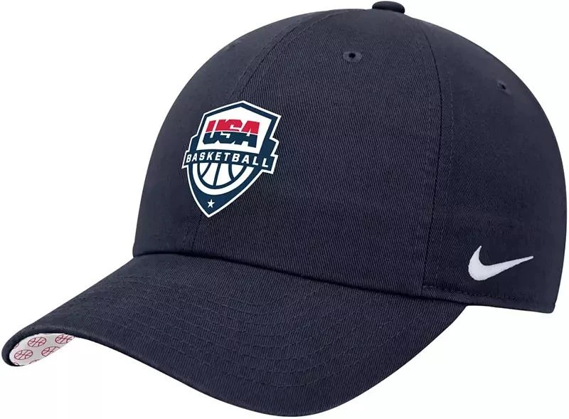 商品NIKE|Nike Adult USA 2024 Club Unstructured Navy Hat,价格¥87,第1张图片