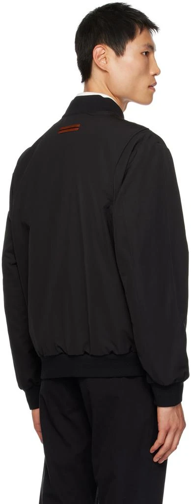 商品Zegna|Black Padded Bomber Jacket,价格¥10793,第3张图片详细描述