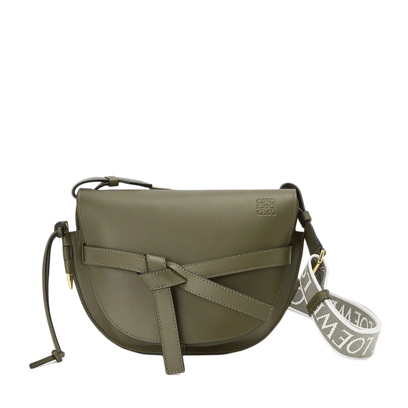 商品Loewe|LOEWE/罗意威 21秋冬款Gate系列 女士小号秋绿色小牛皮翻盖单肩斜挎包A650T20X40-4357,价格¥18395,第1张图片