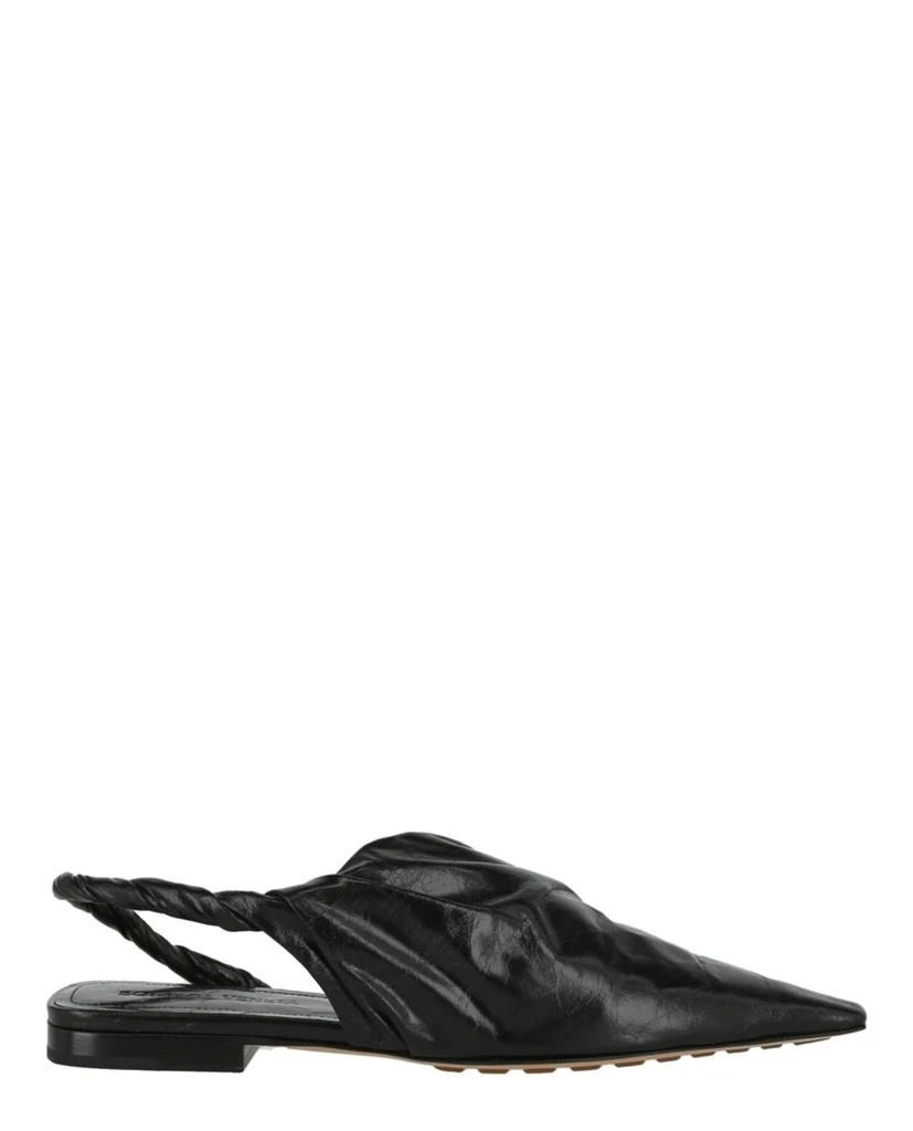 商品Bottega Veneta|Point Leather Slingback Flats,价格¥3408,第1张图片