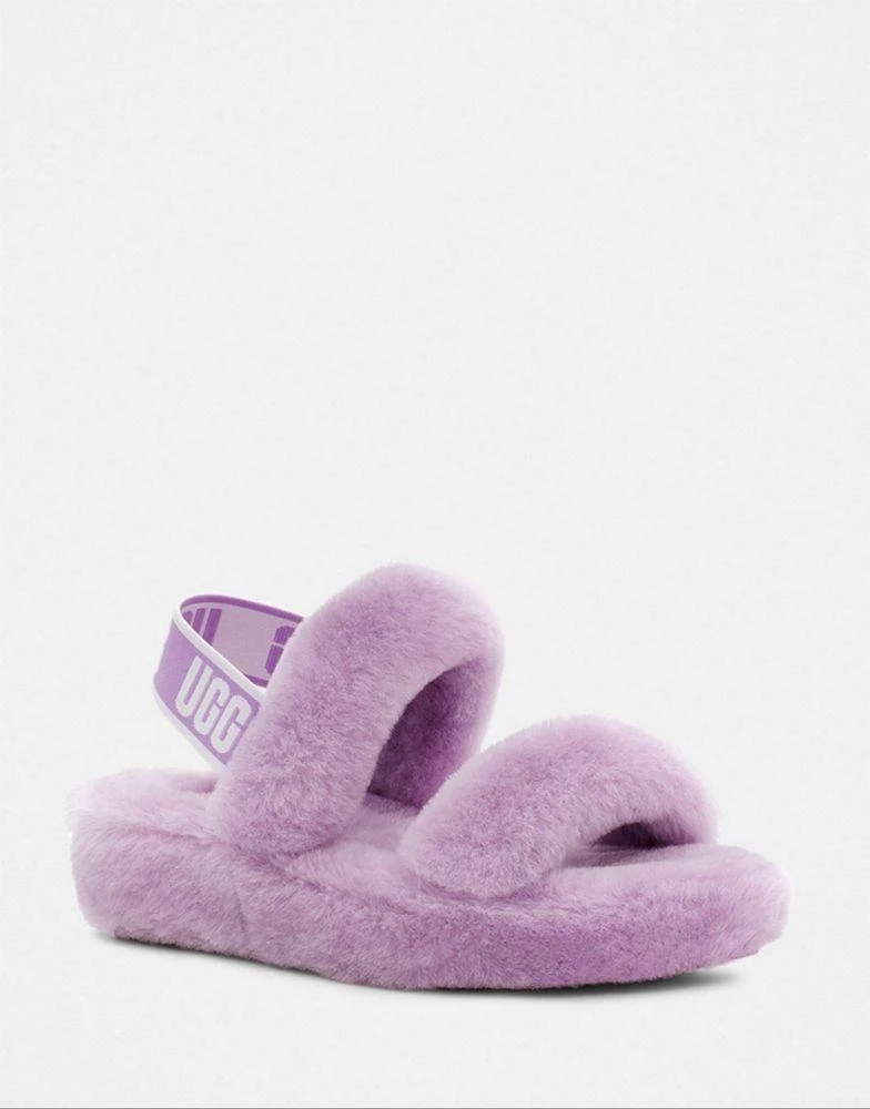 商品UGG|UGG Oh Yeah double strap flat sandals in lilac bloom,价格¥524,第4张图片详细描述