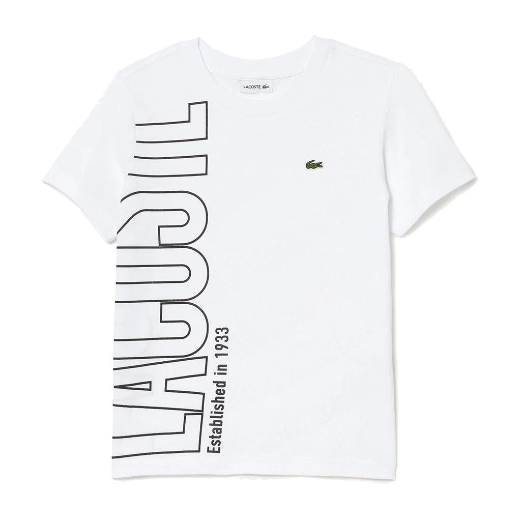商品Lacoste|White Monogram Side Logo T-Shirt,价格¥198,第1张图片详细描述