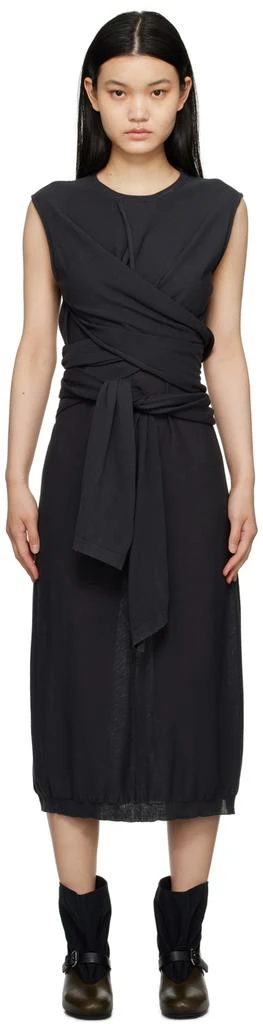 商品Lemaire|Gray Knotted Midi Dress,价格¥3474,第1张图片