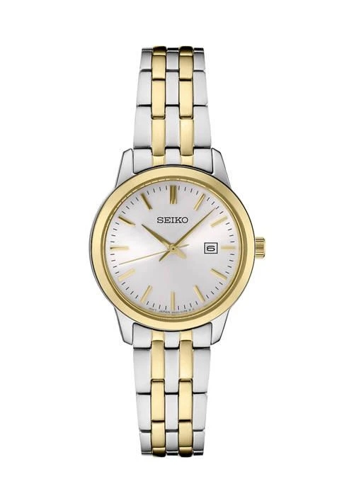 商品Seiko|30 Millimeter Quartz Two Tone Date Display Watch,价格¥1343,第1张图片