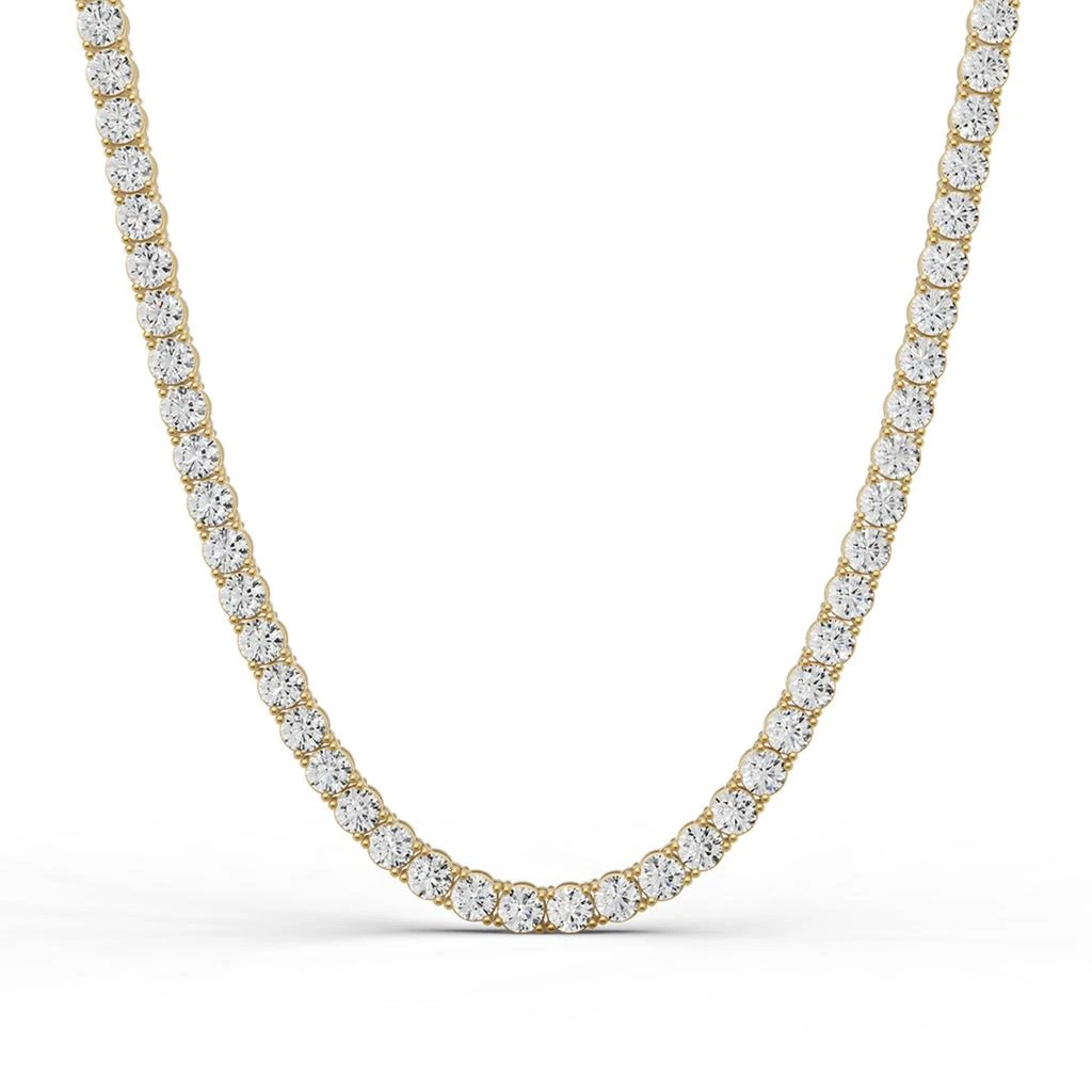 商品Diamond2Deal|14K Gold 5CTW Lab Grown Diamond Straight Line Tennis Necklace 18" 5 Ct,价格¥27264,第5张图片详细描述