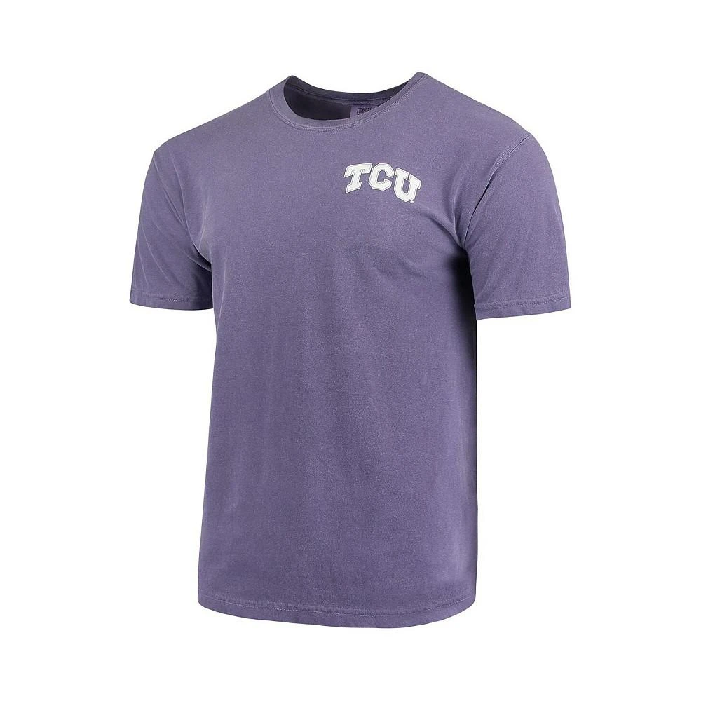 商品Image One|Men's Purple TCU Horned Frogs Baseball Flag Comfort Colors T-shirt,价格¥240,第2张图片详细描述