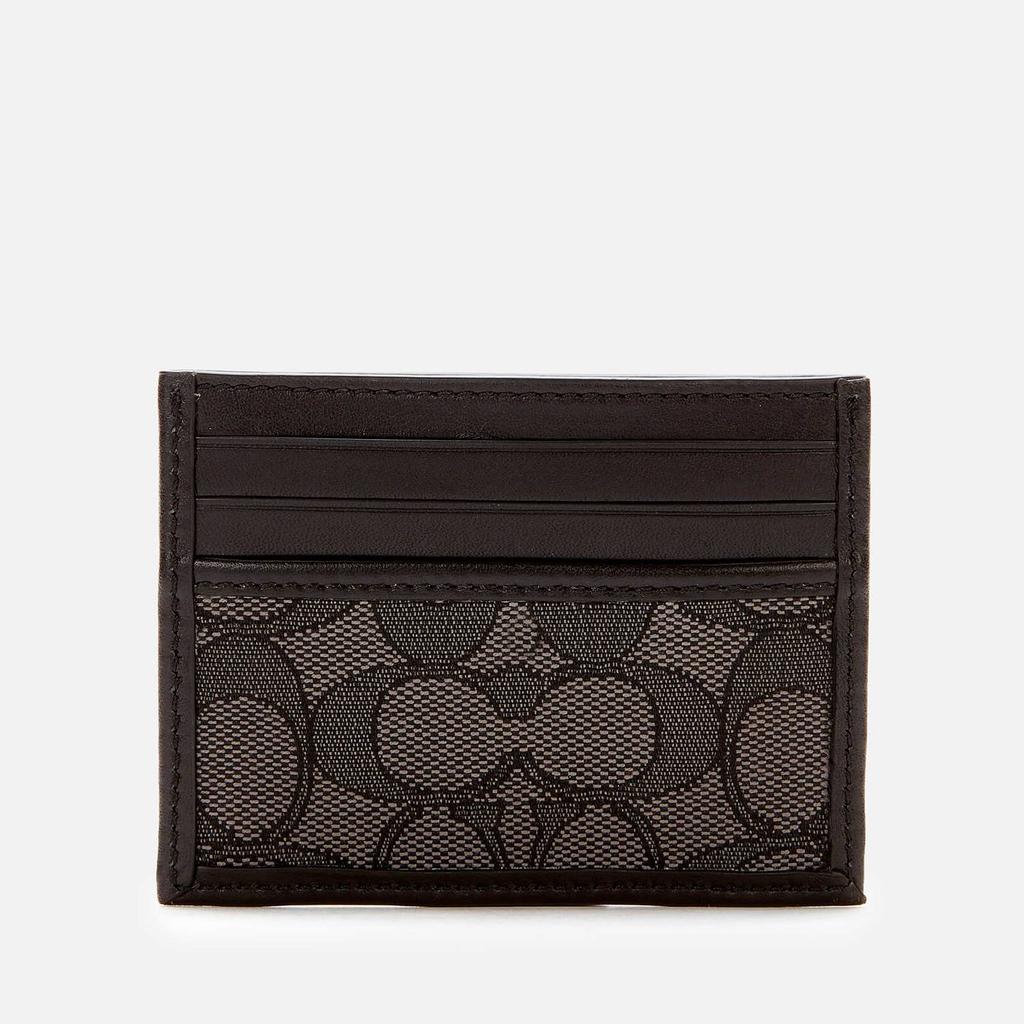 Coach Men's Signature Jacquard Card Case - Smoke/Black商品第1张图片规格展示