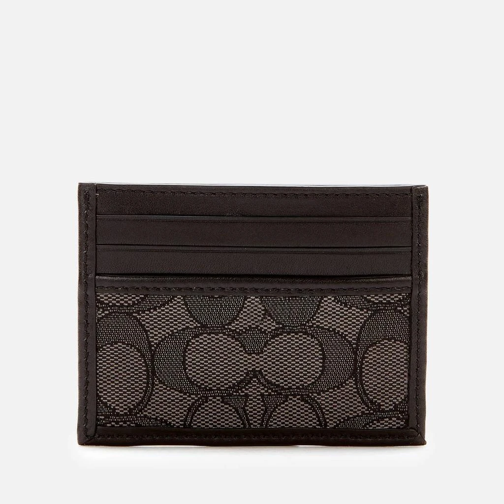 商品Coach|Coach Men's Signature Jacquard Card Case - Smoke/Black,价格¥580,第1张图片