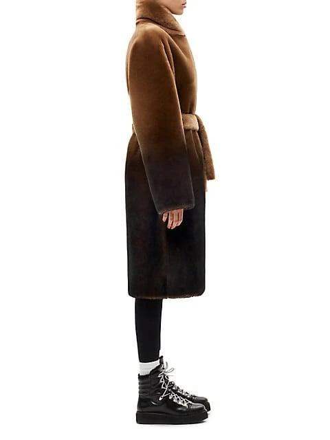 商品Shoreditch Ski Club|Long Belted Shearling Coat,价格¥6886,第3张图片详细描述