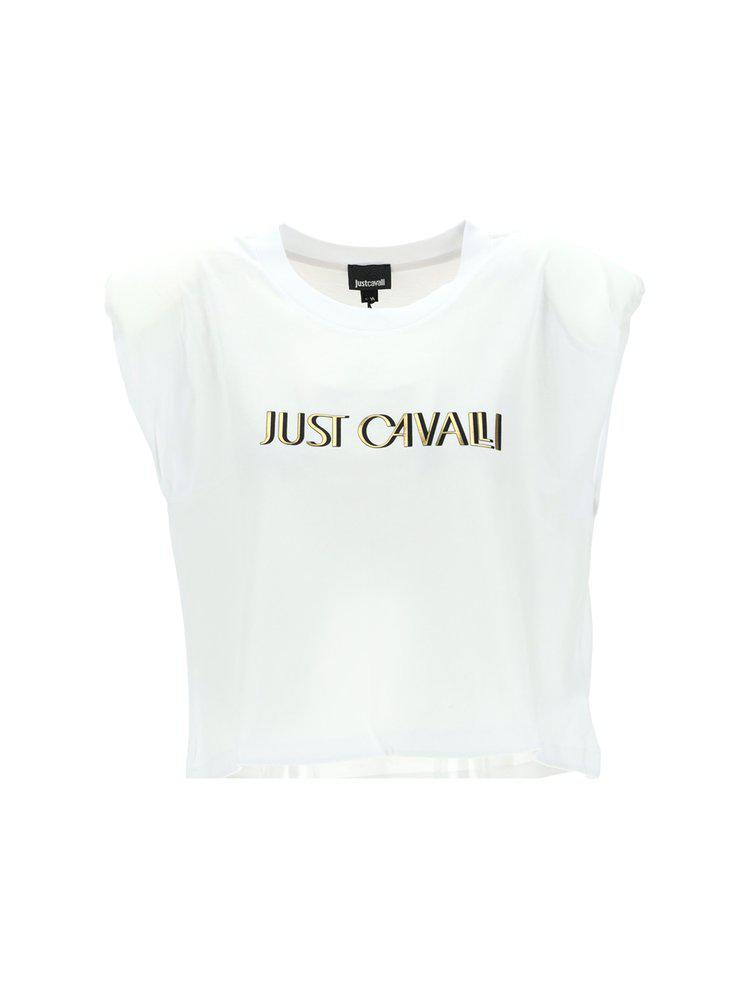 Just Cavalli Logo Printed Sleeveless T-Shirt商品第1张图片规格展示