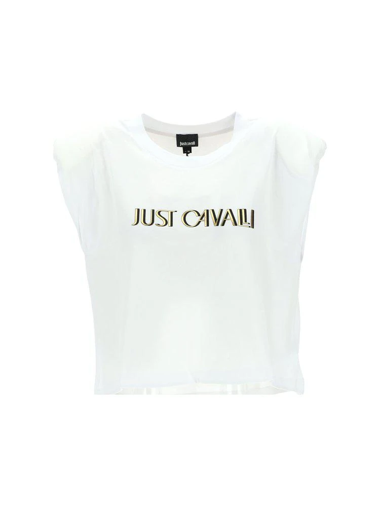 商品Just Cavalli|Just Cavalli Logo Printed Sleeveless T-Shirt,价格¥712,第1张图片