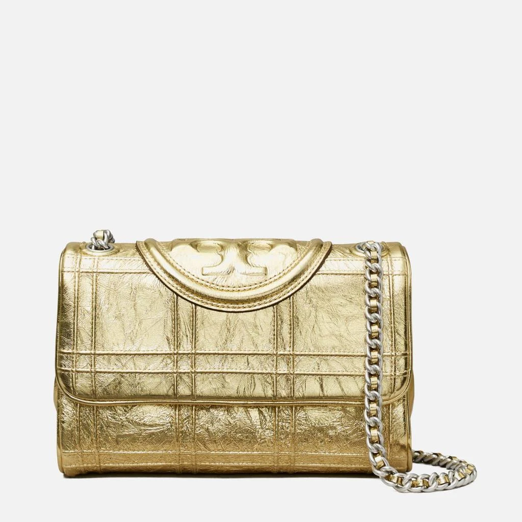 商品Tory Burch|Tory Burch Women's Fleming Soft Metallic Quilt Small Convertible Shoulder Bag - 18 Karat Gold,价格¥5917,第1张图片