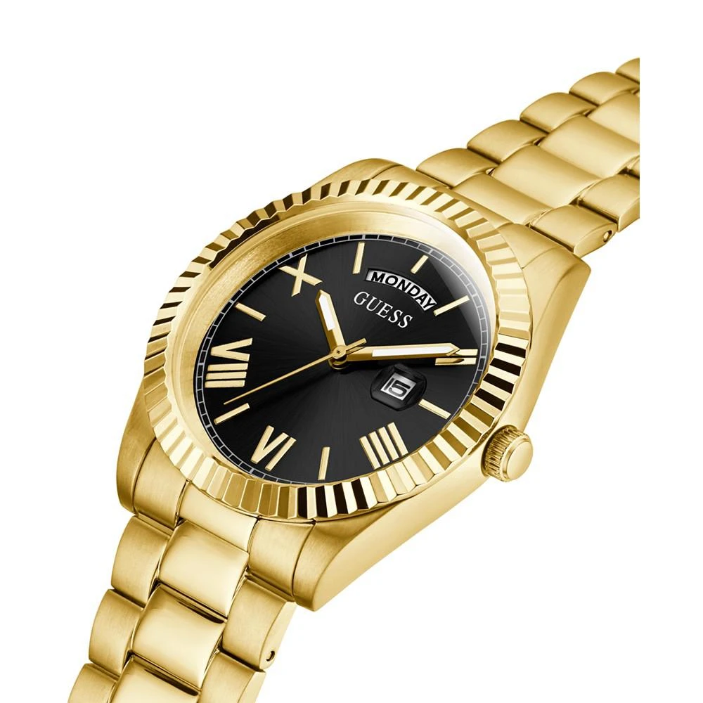 商品GUESS|Men's Gold-Tone Stainless Steel Bracelet Watch, 42mm,价格¥505,第3张图片详细描述