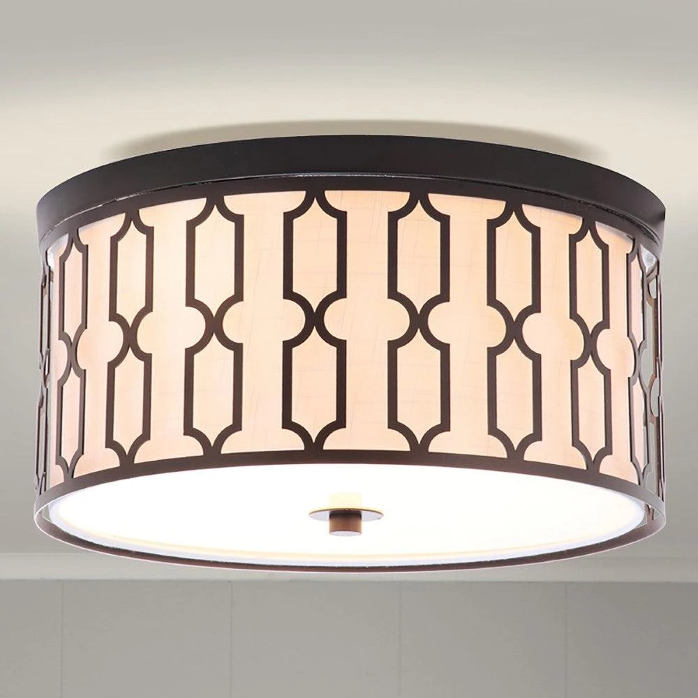 商品JONATHAN Y|Link 3-Light 16.75" Metal LED Flush Mount,价格¥1502,第1张图片