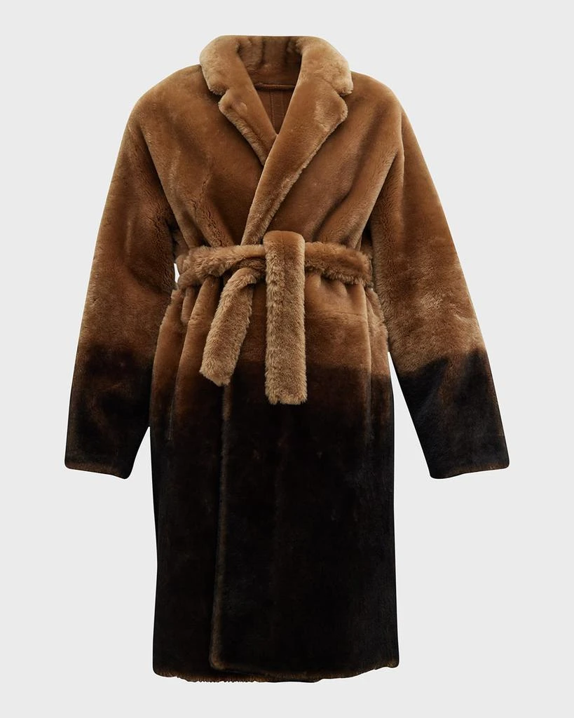 商品Shoreditch Ski Club|Lyra Shearling Wrap Coat,价格¥9076,第3张图片详细描述