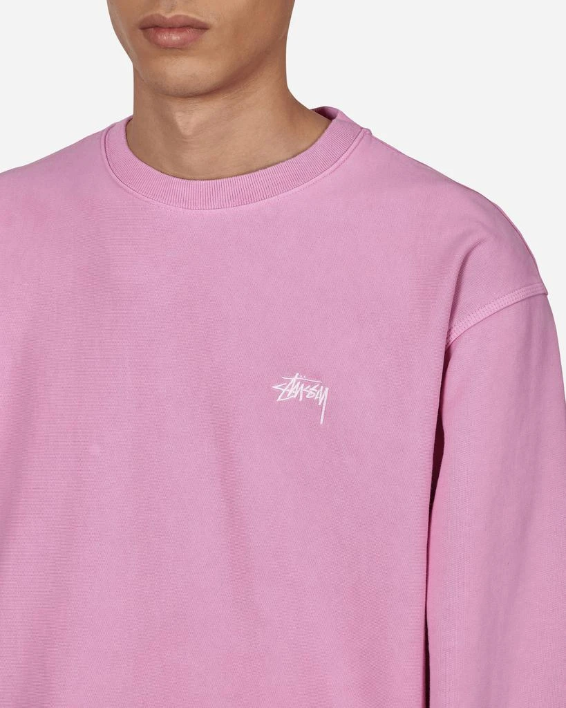 商品STUSSY|Stock Logo Crewneck Sweatshirt Pink,价格¥756,第5张图片详细描述