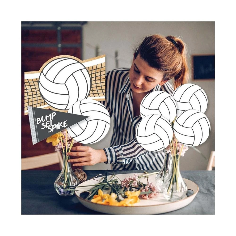 商品Big Dot of Happiness|Bump, Set, Spike - Volleyball Centerpiece Showstopper Table Toppers 35 Pc,价格¥224,第2张图片详细描述