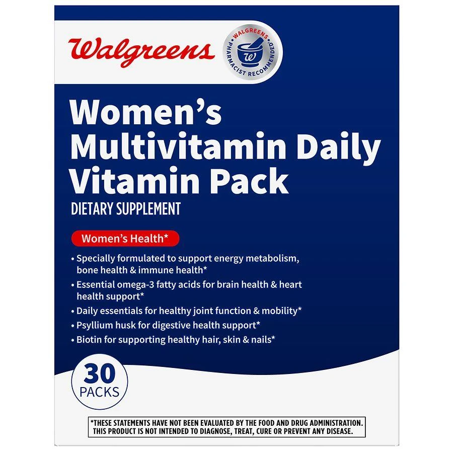 商品Walgreens|Women's Multivitamin Daily Vitamin Pack,价格¥41,第3张图片详细描述