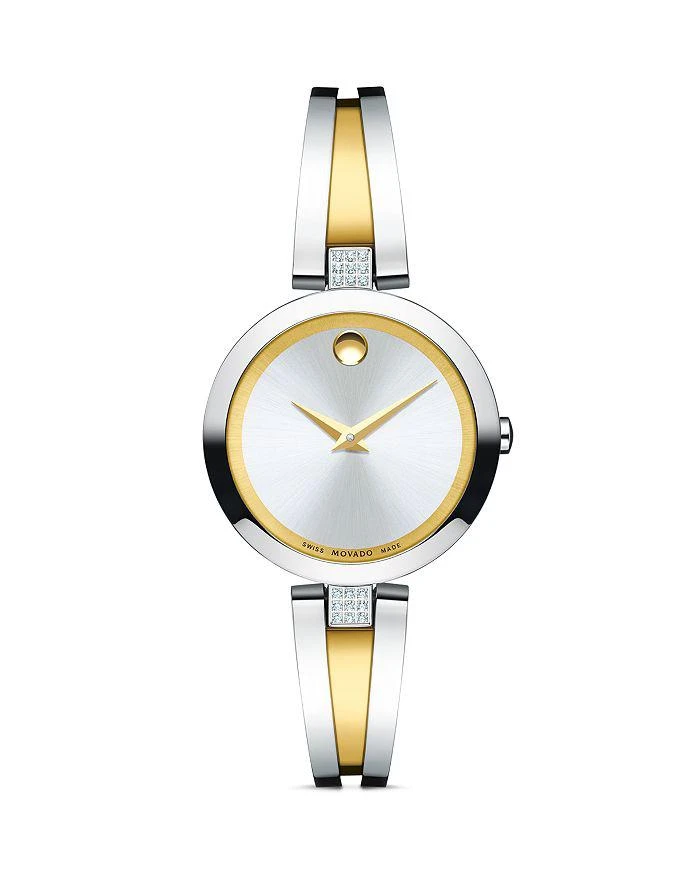 商品Movado|Aleena Diamond Two-Tone Watch, 27mm,价格¥5156,第1张图片