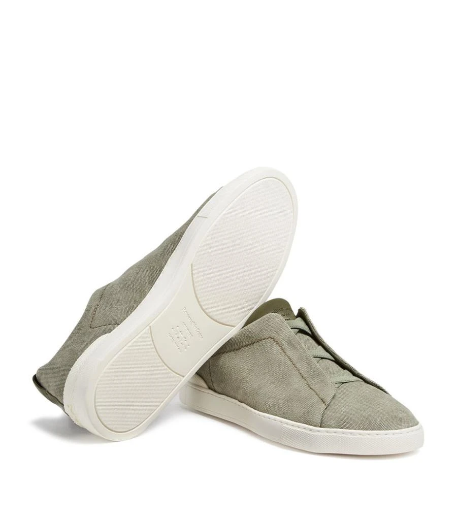 商品Zegna|Canvas Triple Stitch Sneakers,价格¥4865,第2张图片详细描述