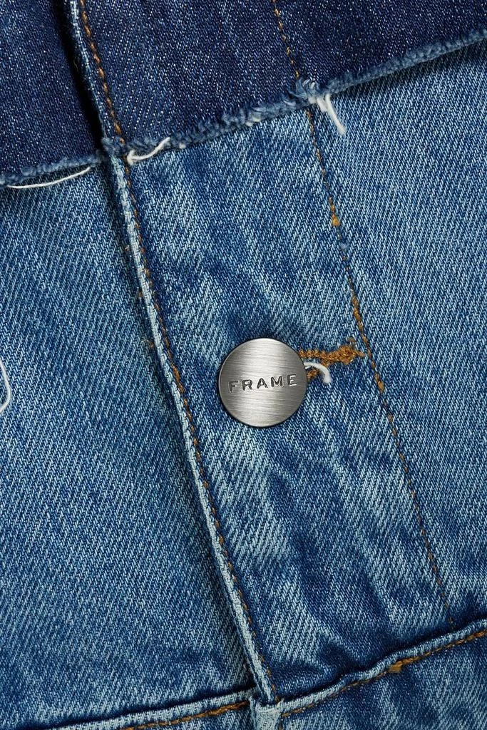 商品FRAME|Layered frayed denim jacket,价格¥938,第4张图片详细描述